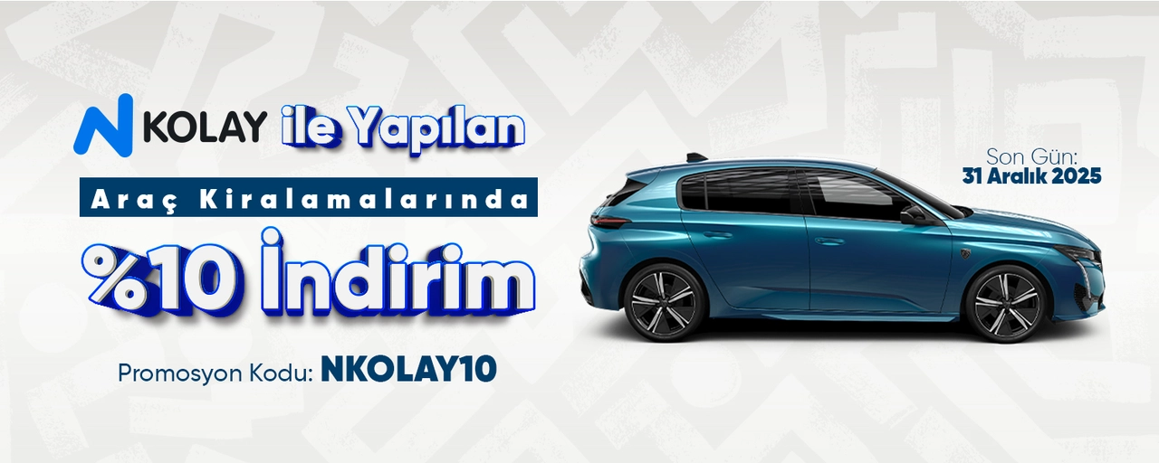 10% Rabatt auf Mietwagen mit N KOLAY!