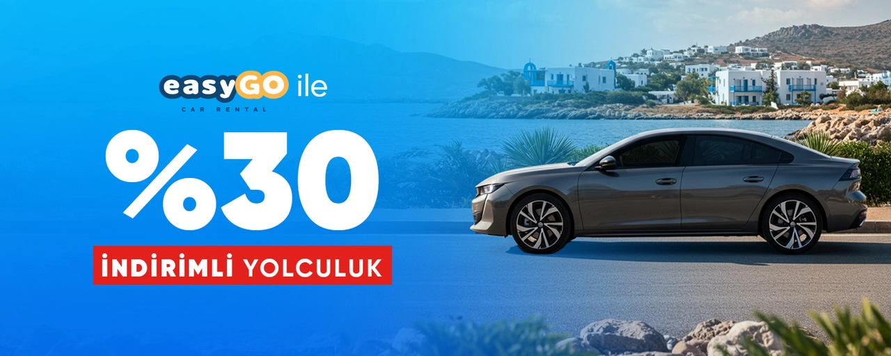 Yolculuğun EasyGo Car Rental ile %30 İndirimli!