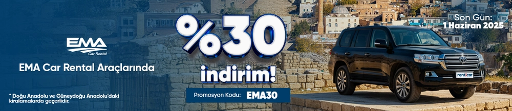 EMA Car Rental Araçlarında %30 İndirim!