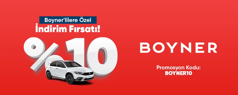 Boyner'lilere Özel Araç Kiralamada %10 İndirim Fırsatı!