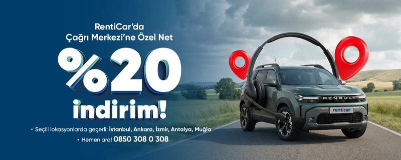 RentiCar Çağrı Merkezi’ne Özel Net %20 İndirim