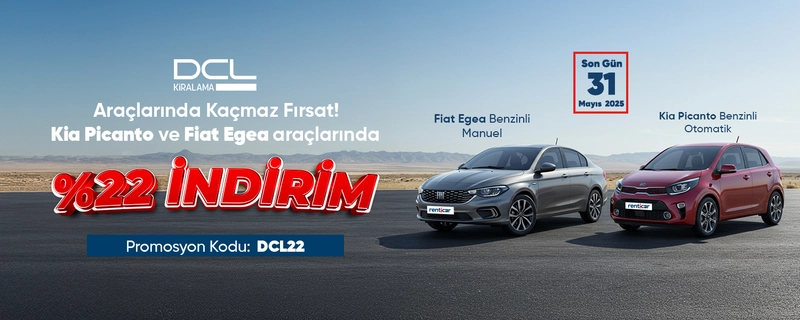Deal at DCL Rental! 22% Off on Kia Picanto and Fiat Egea
