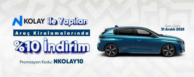 10% Rabatt auf Mietwagen mit N KOLAY!