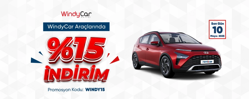 15% Off on WindyCar Rentals!