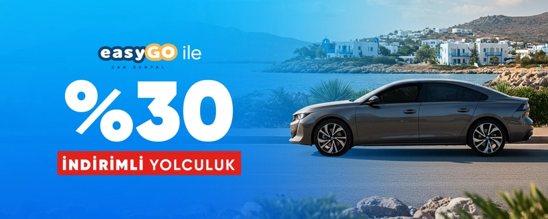 Yolculuğun EasyGo Car Rental ile %30 İndirimli!