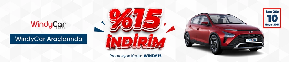 15% Off on WindyCar Rentals!