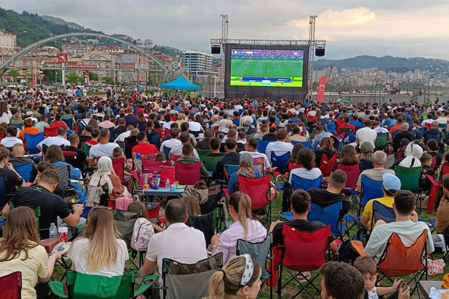Turkije Een Nationaal Team Euro 2024 Wedstrijden Grote Scherm Kijkgebieden