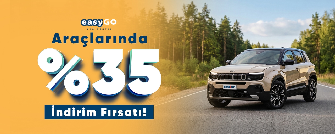 Yolculuğun EasyGo Car Rental ile %35 İndirimli!
