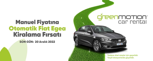 Greenmotion'dan Manuel Fiyatına Otomatik Fiat Egea Kiralama Fırsatı