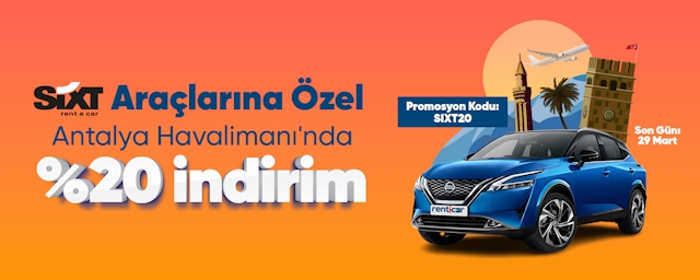 Mieten Sie Sixt Rent a Car Autos am Flughafen Antalya mit 20% Rabatt!