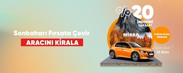 Machen Sie den Herbst zu einer Chance! Mieten Sie Nissa Car Rental Cars mit 20% Rabatt!